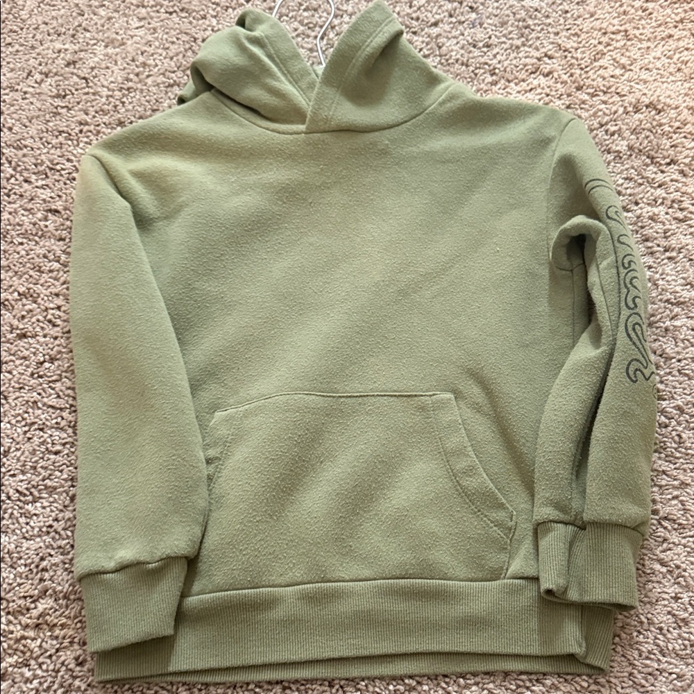 Fender Olive Green Hoodie with Guitar Graphic